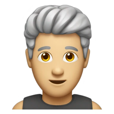 man with a fork on his head sticker