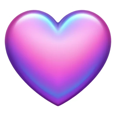 heart with holographic shine sticker