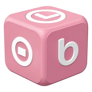 Light pink toy Aplhabet blocks sticker
