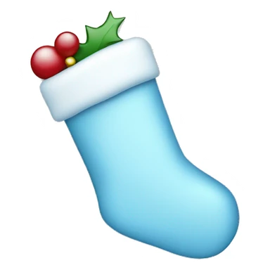 Baby blue Christmas stocking  sticker