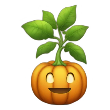 seedling in a pumpkin costume sticker