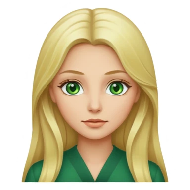 green eyes blonde long hair sticker
