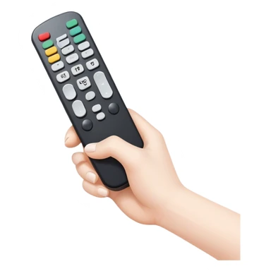 hand holding a remote control sticker