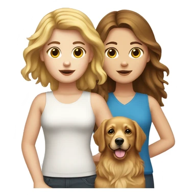 white girl with brown hair with golden retriever sticker