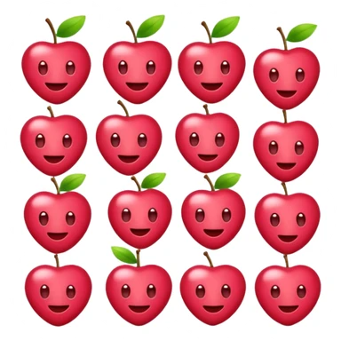 Cherry color selfcare emojis sticker