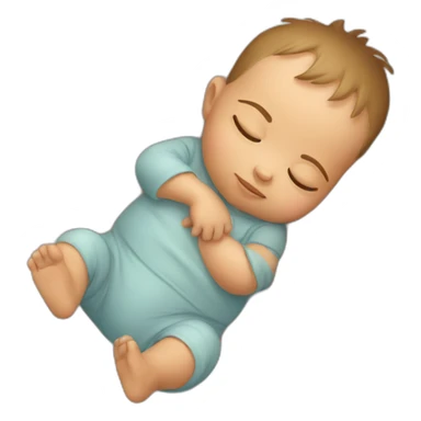 Sleeping baby boy sticker