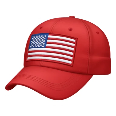 red cap the US Flag on it. Format emoji sticker