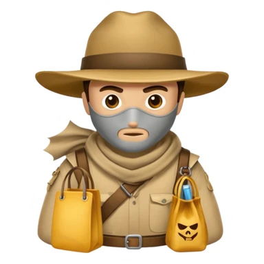 un bandit avec un sac de butin  sticker