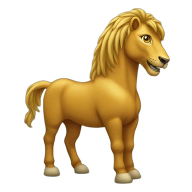 Cheval mélangé aux lion sticker