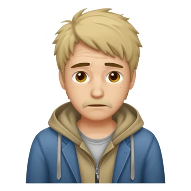 Broke person sticker