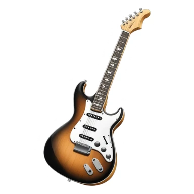 electric guitar and music notes sticker