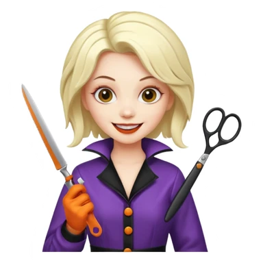 hairdresser nightmare halloween sticker