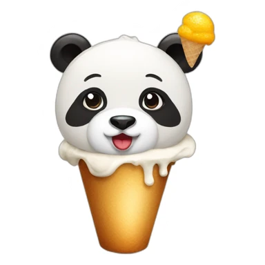 Panda con gelato  sticker
