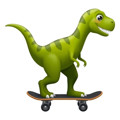 Dinosaur on a skateboard sticker