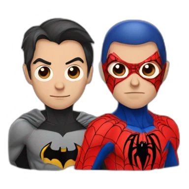 batman and spiderman sticker