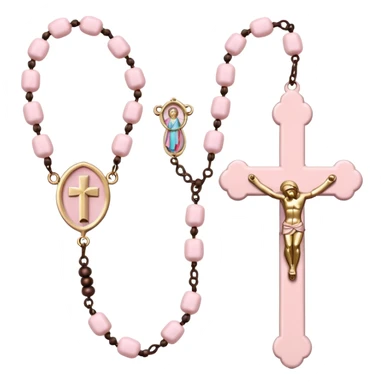 pale pink Anglican rosary sticker