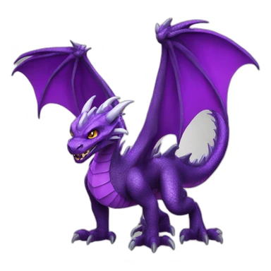 Dragon feu violet mechan sticker