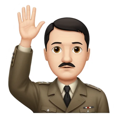 Hitler ios with hand raised sticker