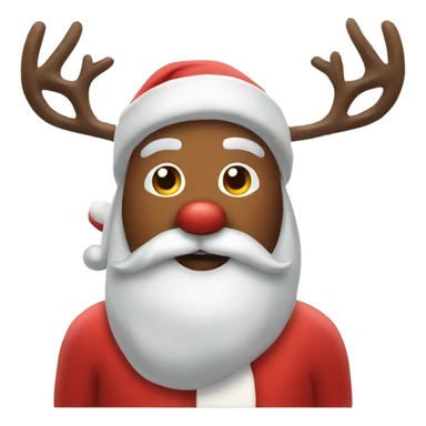 Santa and Rudolph sticker