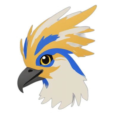 Bleu Phoenix simple icon profille, simple one color ! sticker