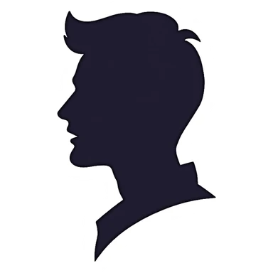 man profile silhouette sticker