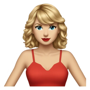 Taylor Swift wear a red dress sticker