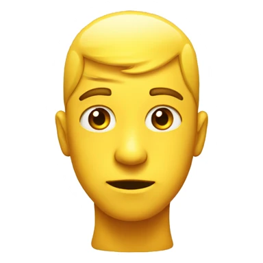 yellow normal emoji giving a side eye  sticker