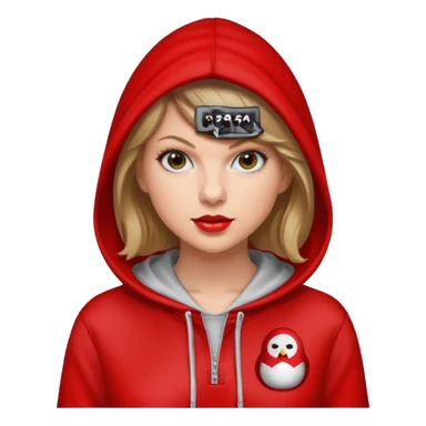 taylor swift puts on la casa de papel hoodie  sticker