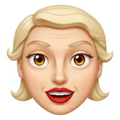 A spiteful face looks tight and sharp—eyebrows slightly lowered, lips curled in a smirk or pressed in a smug line, with eyes that glare or narrow with defiance or satisfaction sticker