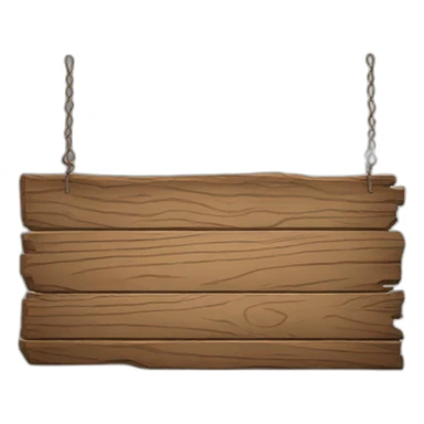 hanging empty wood sign  sticker