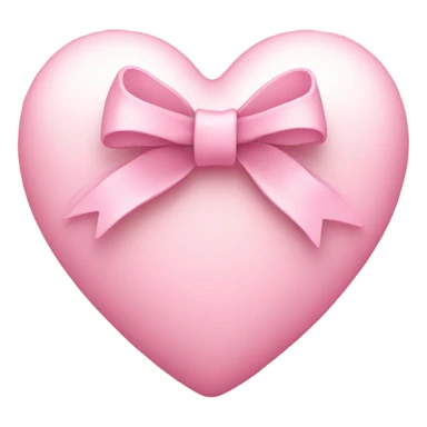 light pink heart with bow  sticker