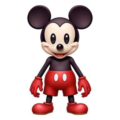 scary humanoid demonic mickey mouse sticker