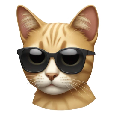 Cat with sunglasses sticker