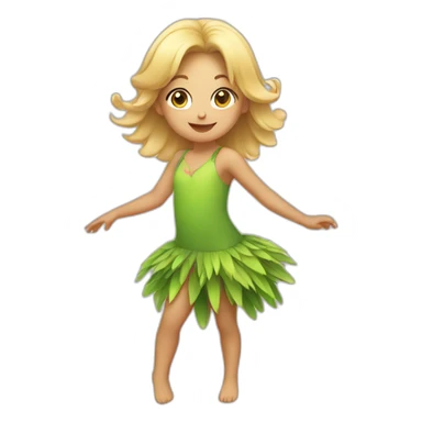 little blonde girl dancing in a bird costume sticker