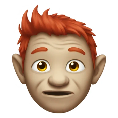 Troll with red hair sticker