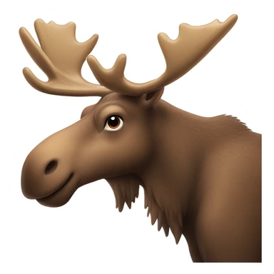 Happy moose with bows on antlers  sticker