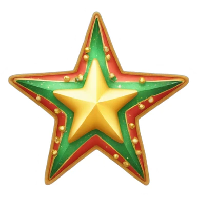christmas decorated star sticker