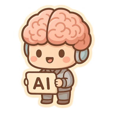 AI brainwrote sticker