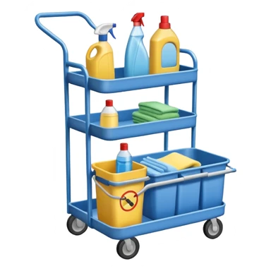 cleaning cart sticker