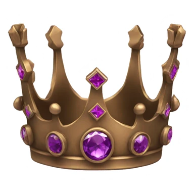 Bronze Crown with some purple diamonds sticker