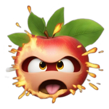 Apple exploding hog meme sticker