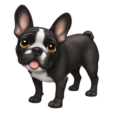 Black brindle French bulldog  sticker