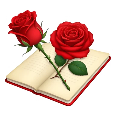 notebook and Rose sticker