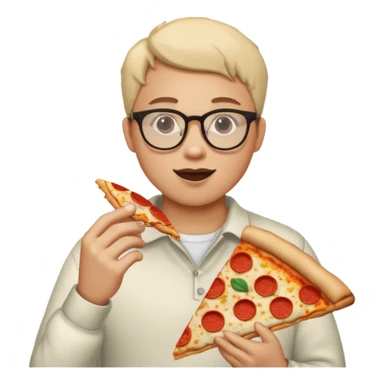 pizza take-out with glassess  sticker
