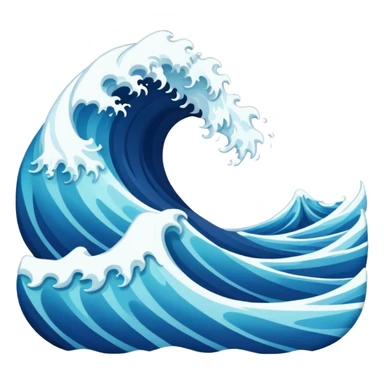create realistic sea waves  sticker