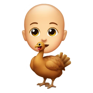 baby head on a turkey sticker