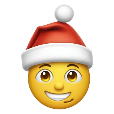 Smile with Santa Claus hat sticker