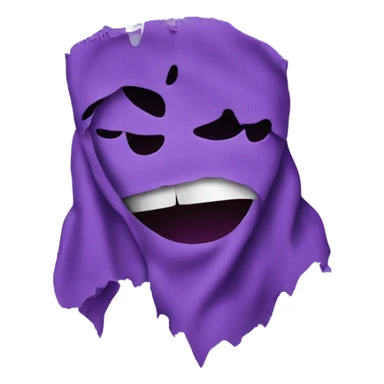 purple ripped cloth sticker