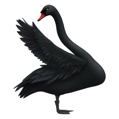 Black swan emoji sticker