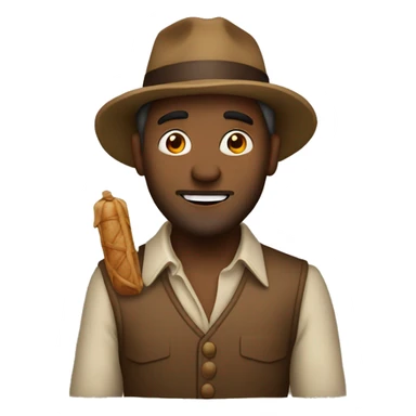 hombre con un trago coñac sticker